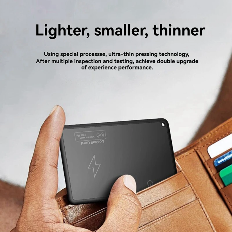 Tarjeta de seguimiento de billetera, localizador Gps de ubicación de seguimiento de carga inalámbrica, etiqueta inteligente para dispositivo de teléfono, encontrar mi aplicación, 2 uds.