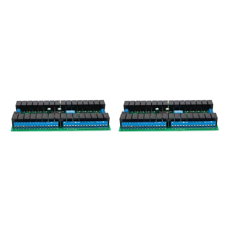 

2X R421C32 DC12V 32-канальный Modbus RTU RS485 Релейный модуль шины UART Плата последовательного порта