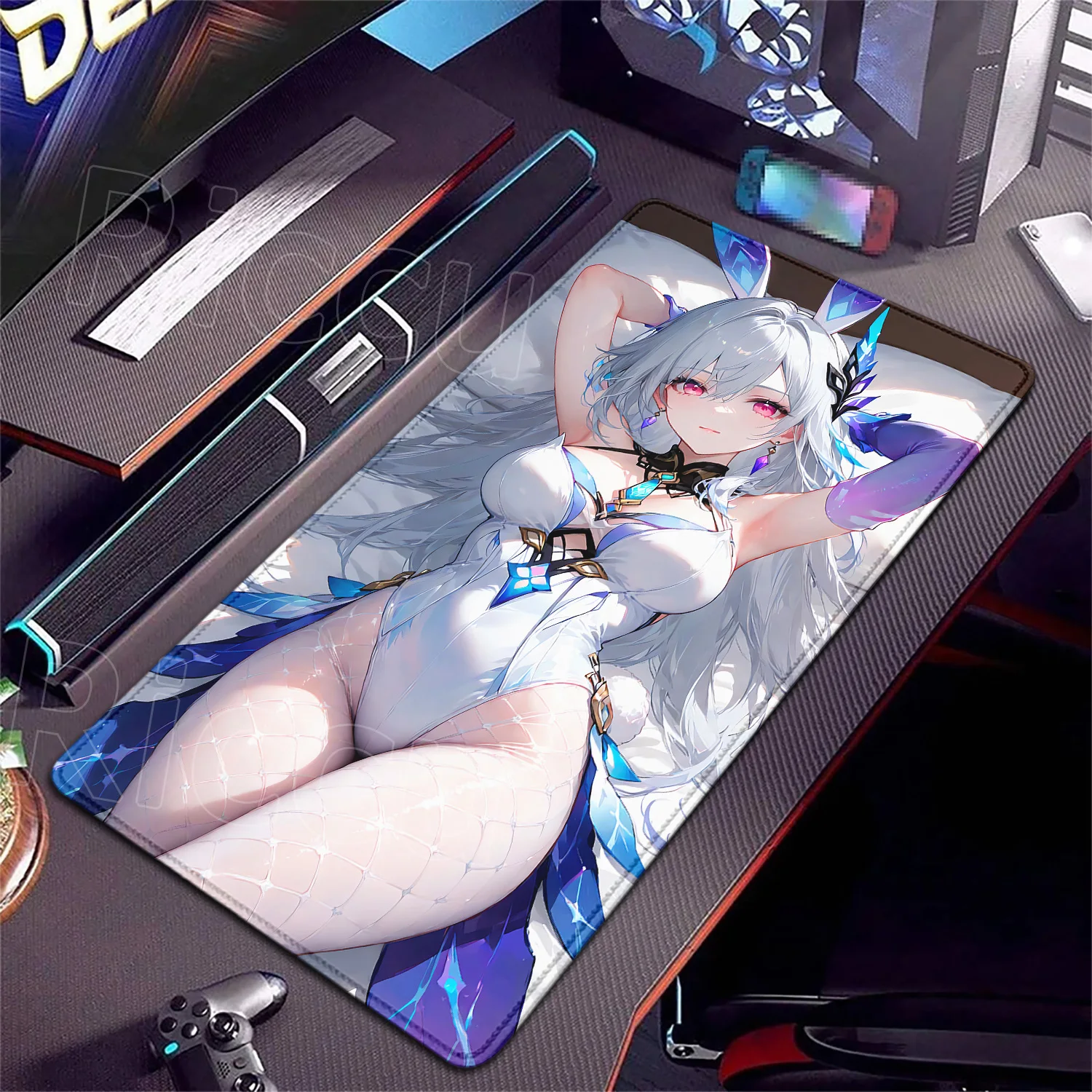 

New HD Printing Anime Sexy Skirk Mouse Pad Genshin Impact Notebook Keyboard Gaming PC Mousepad Mouse Gamer Anime Large Desk Mats