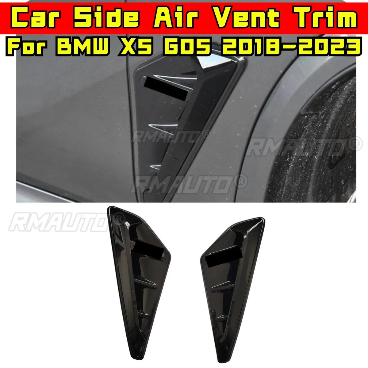 

Car Side Bumper Air Intake Vent Splitter Accessories For BMW X5 G05 2018-2023 Rear Bumper Splitter Cover Air Vent Trim Body Kit