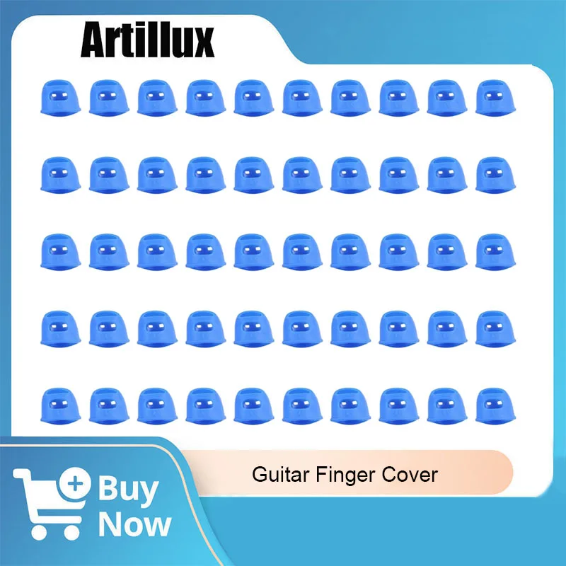 

50Pcs/Set Guitar Finger Cover Five Colors Choices Silicone Finger Relief Play Pain Gloves For Ukulele Electric Acoustic Guitar