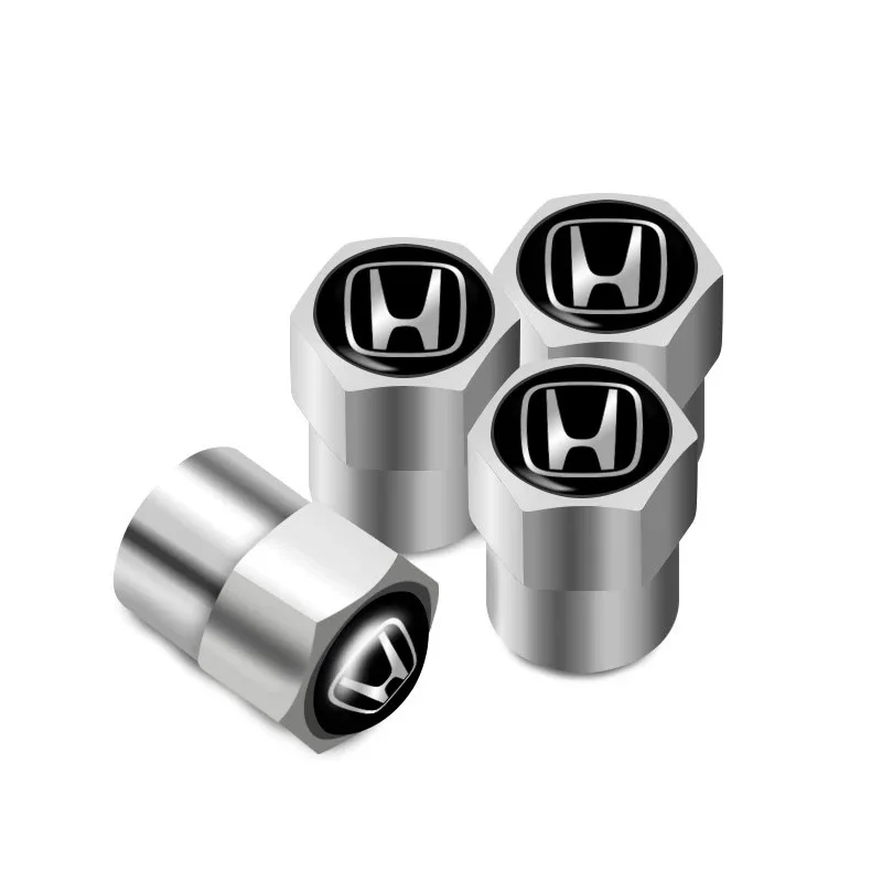 4pcs Metal Car Wheel Tire Valve Caps Stem Case Covers For Honda Civic Accord Crider City XRV CRV HRV Inspire Fit Odyssey Envix