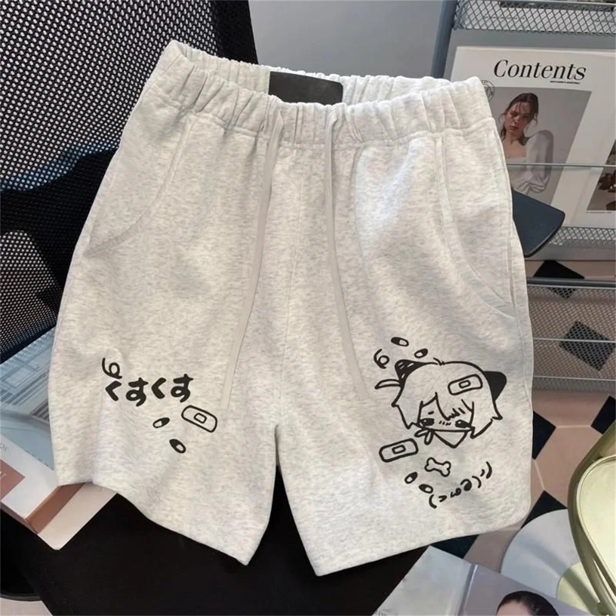 2025 Shorts für Damen Kawaii Damenkleidung Japanische Sommer-Kurzhose Bedruckt mit Kordelzug Lässige Y2k Pantalones Modische Unterteile – Detail 2