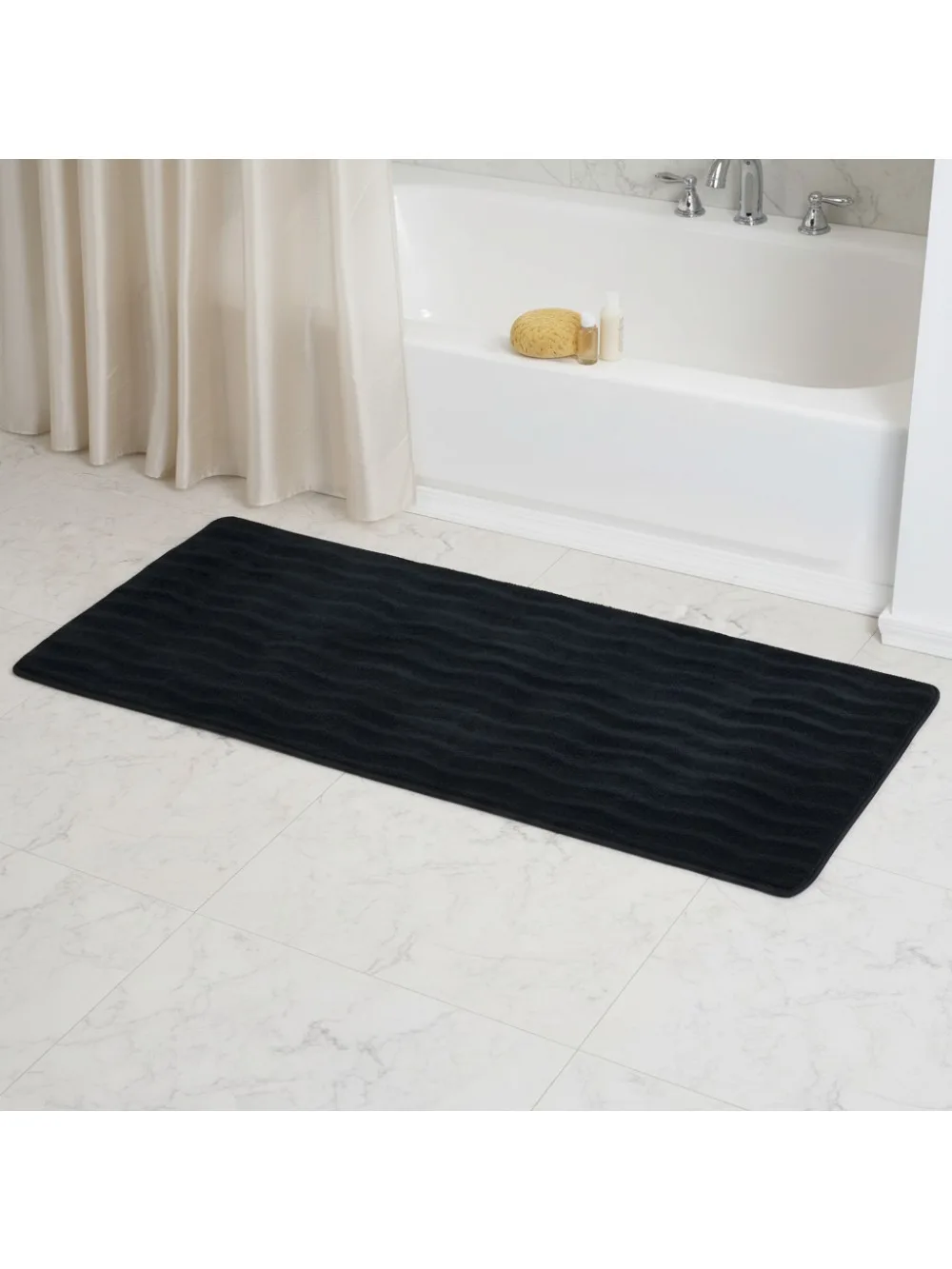 

Oversized Memory Foam Bath Mat - Non-Slip Microfiber Rug for Bathroom, Kitchen, Laundry Room Comfort