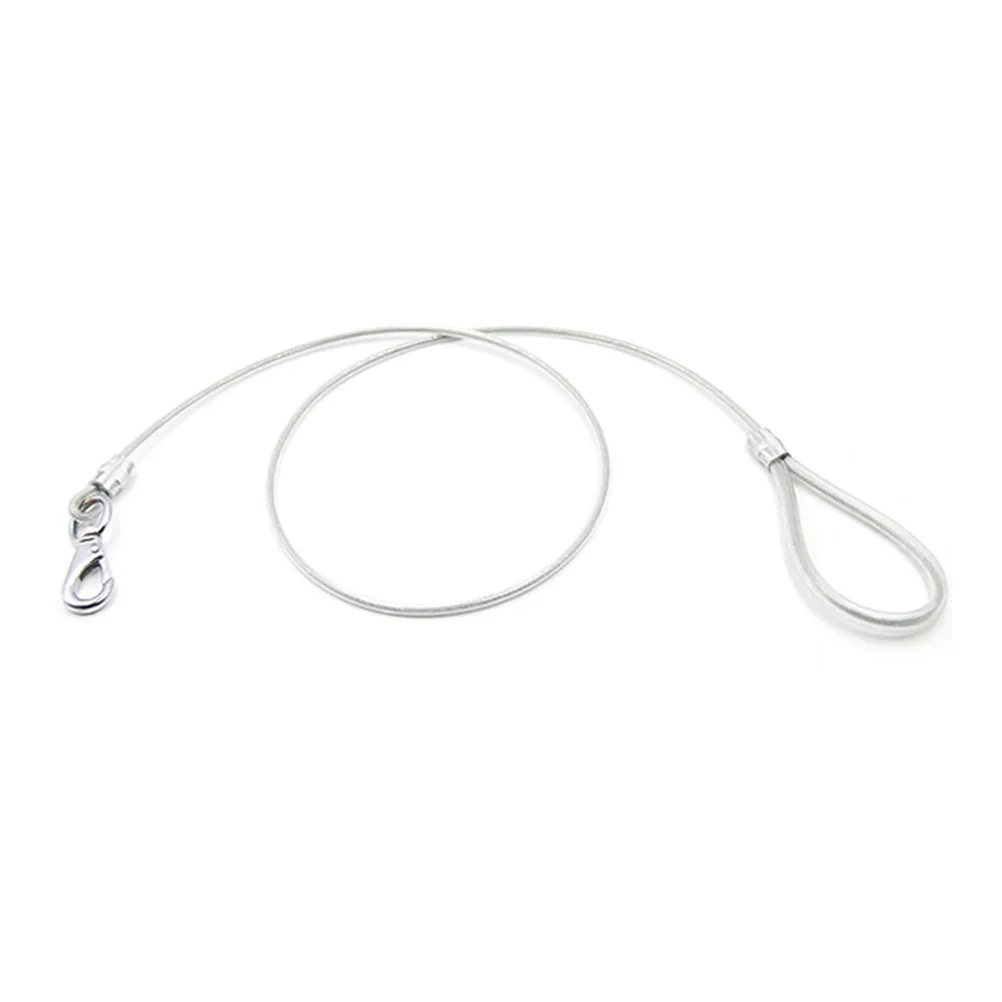 Steel Wire Chew Proof Dog Leash Training Lead for Large Dogs 06 x 120cm (White) Pet Leash