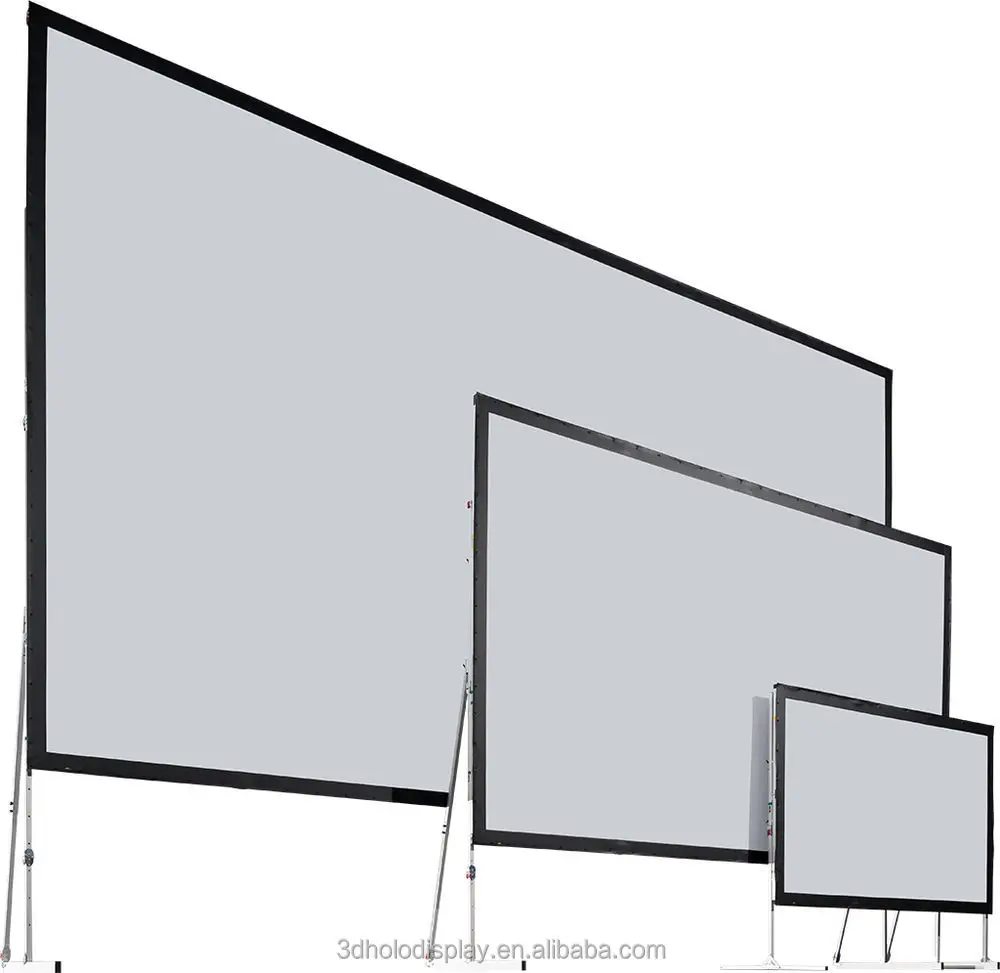 Large Outdoor 4:3 400 Inch Fast Fold Projector Screen with Front & Rear Projection Matte White PVC Fabric