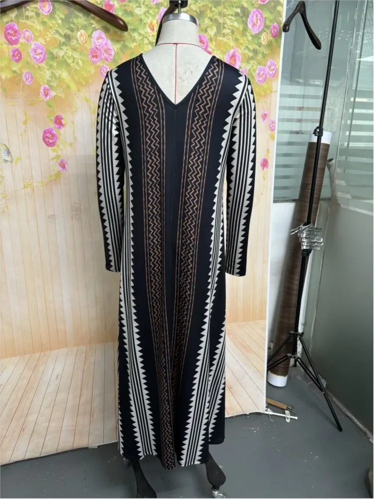 Summer Bohemian Women Long Dress Short Sleeve V-neck Loose Long Elegant Dresses Female 2024 Fashion Holiady Beach Clothes Ladies