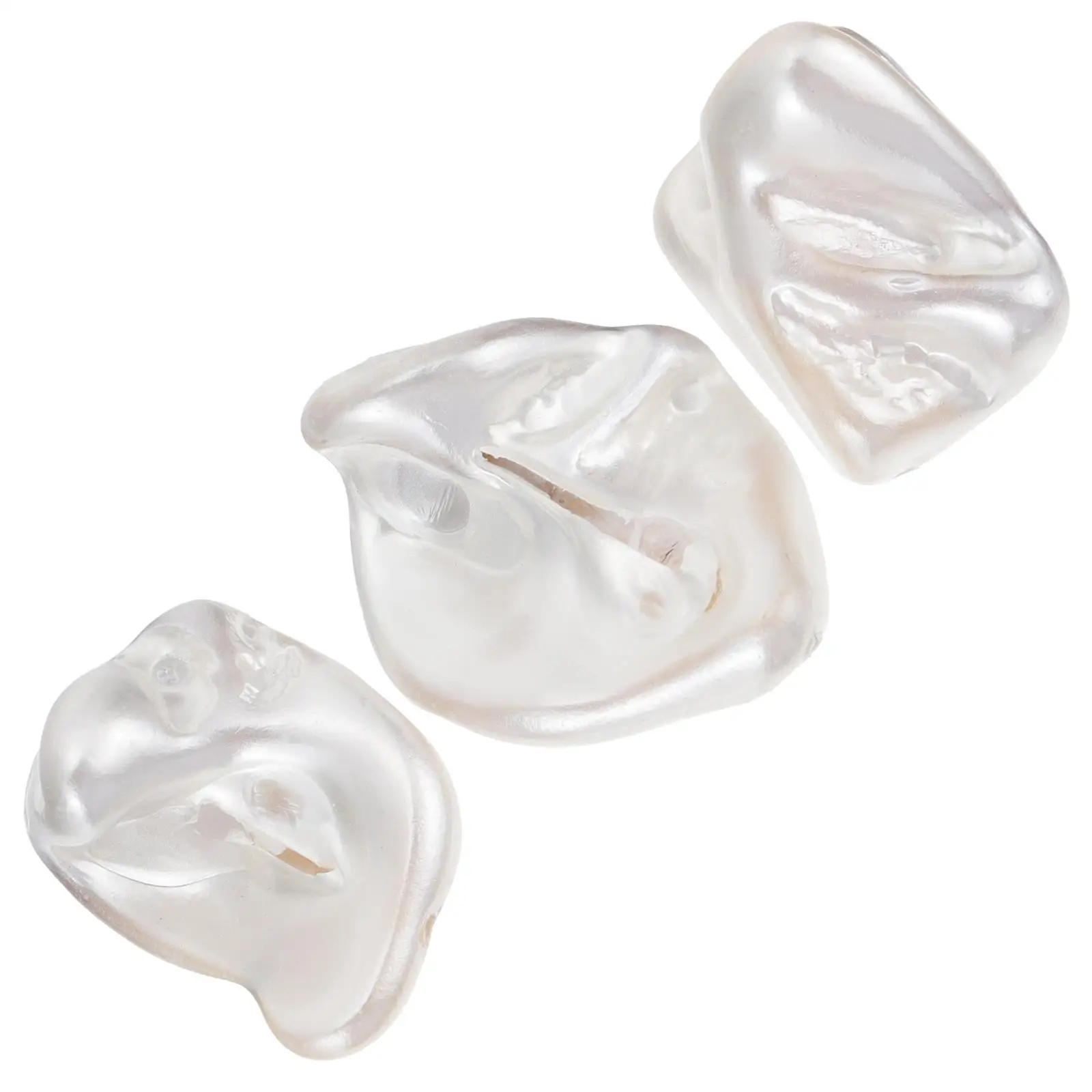 

3Pcs Pearl Earrings Necklace Handmade Jewelry Supplies Irregular Shaped Beads DIY Craft Materials Shell Design Loose Beads Charm