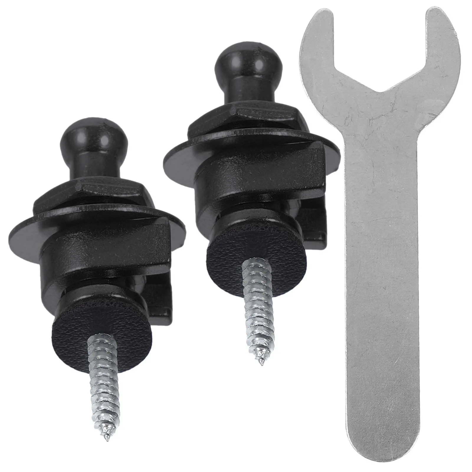 

2Pcs Guitar Strap Locks Metal Strap Buttons for Acoustic Electric Guitar Bass Ukulele Secure Fit with Wrench Tool Easy