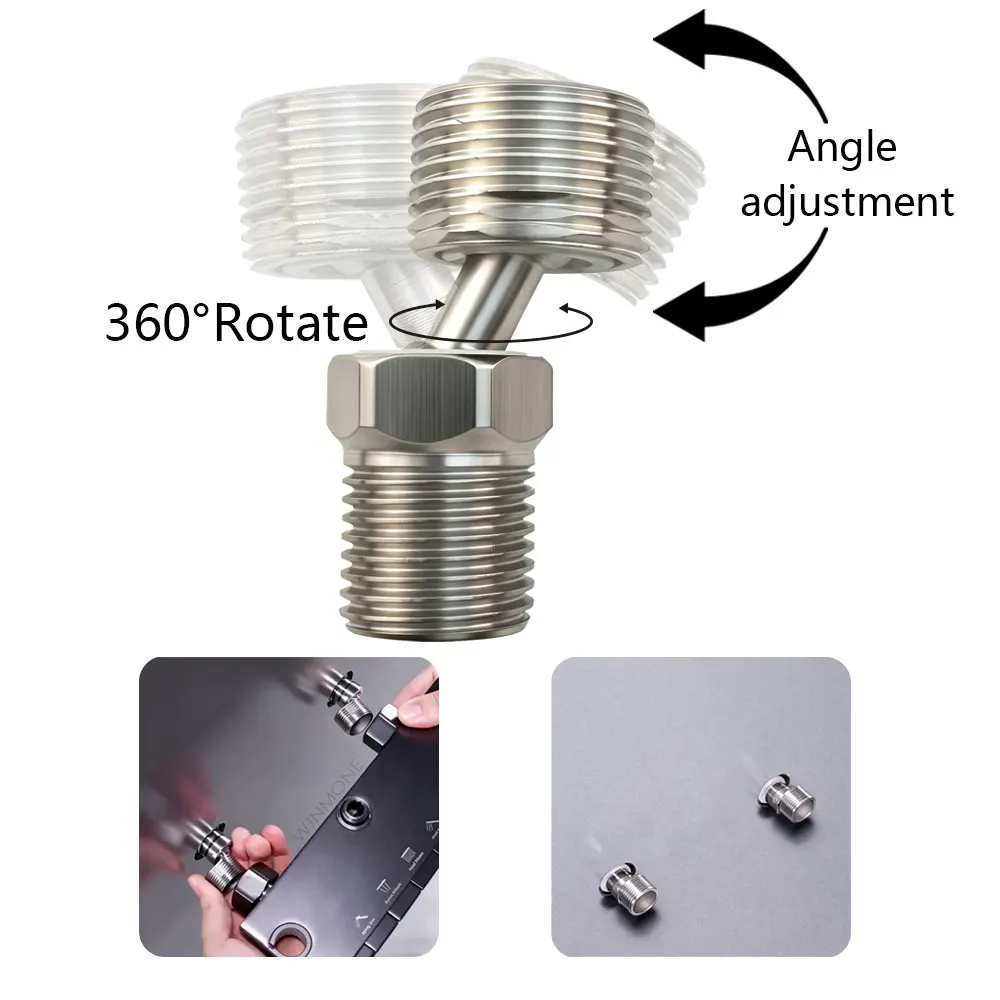 

G1/2-G3/4 Angled Curved Foot Angle Bathroom Shower Faucet Adapter 304 Stainless Steel Eccentric Screw Oil Pipe Fitting Connector