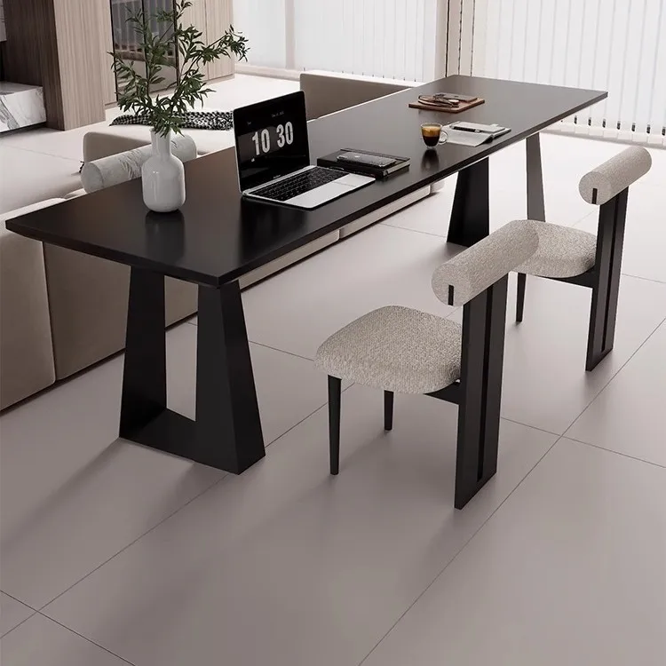 Living room light luxury modern study table study room solid wood Italian minimalist desk calligraphy table large board