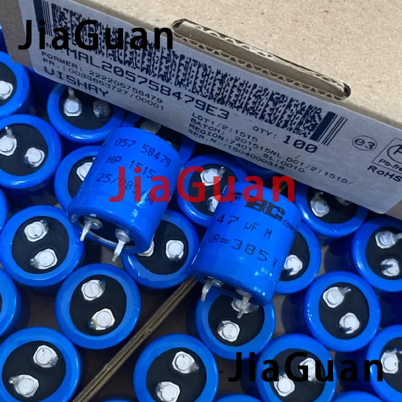 

6PCS VISHAY BC 385V47UF 22X25MM Audio high-voltage electrolytic capacitor 47UF 385V MAL205758479E3 47uF/385V replace 400V