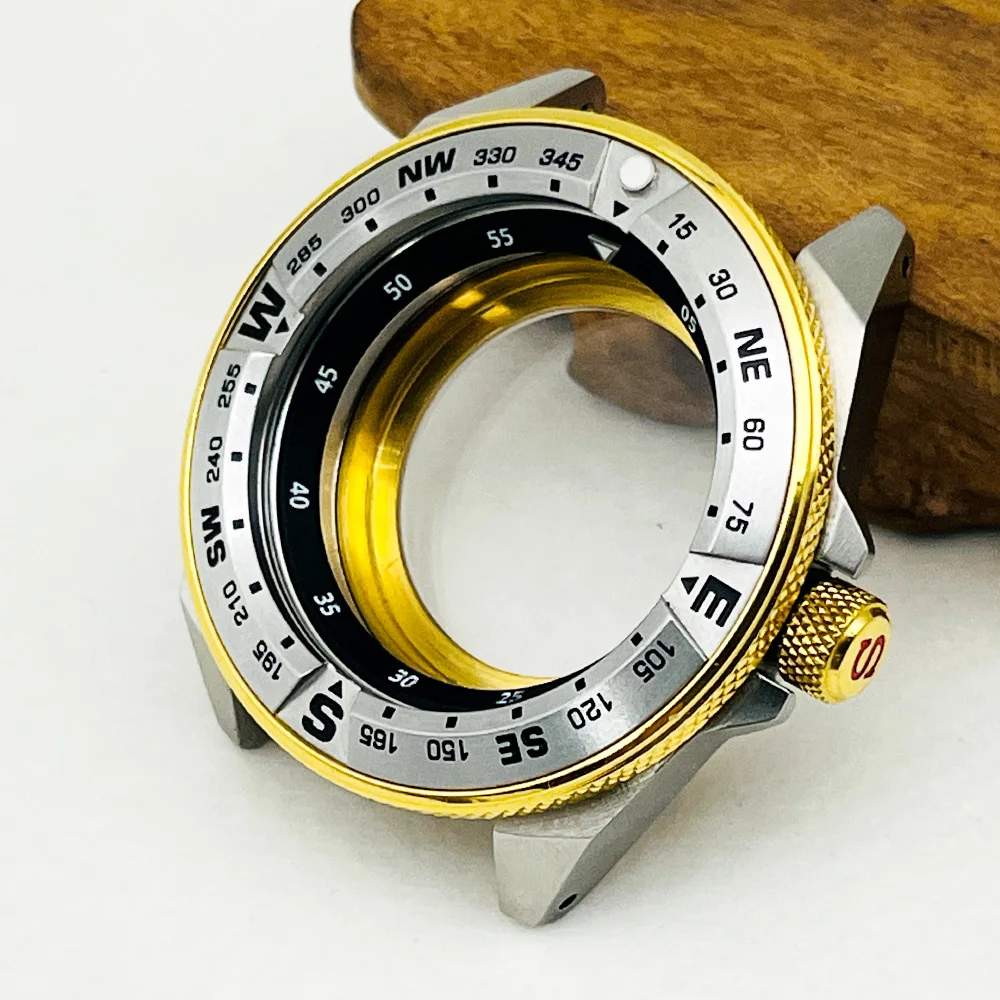 Mod 44mm SRPB Samurai Watch Case Fit For 7s26 NH34 NH35 NH36 Movement Transparent Back cover Samurai Watch Cases
