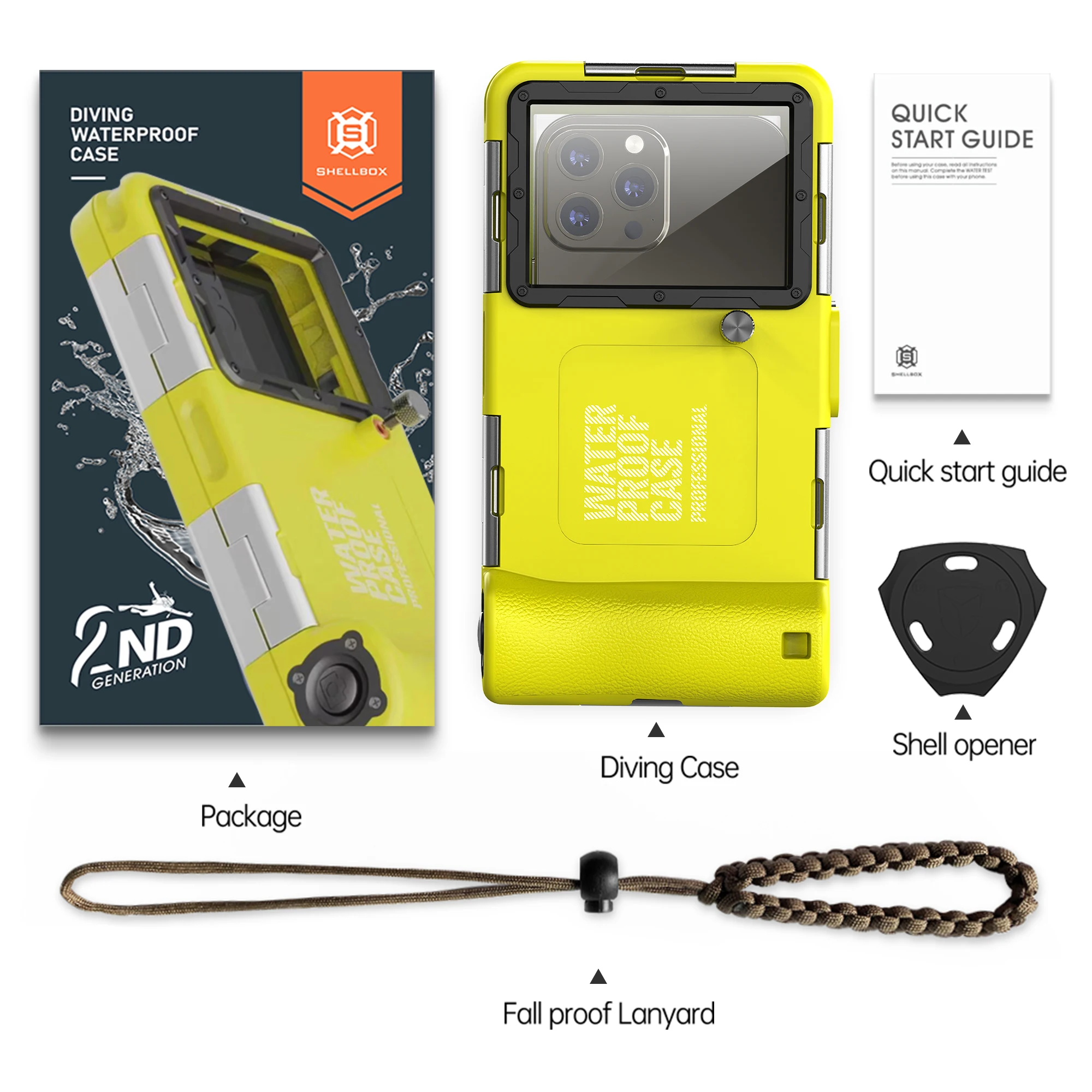 Multifunctioneel, duurzaam, waterdicht, 15 m/50 ft, universeel 6,9 inch waterdicht telefoonhoesje, IP68, professionele duikfotografie