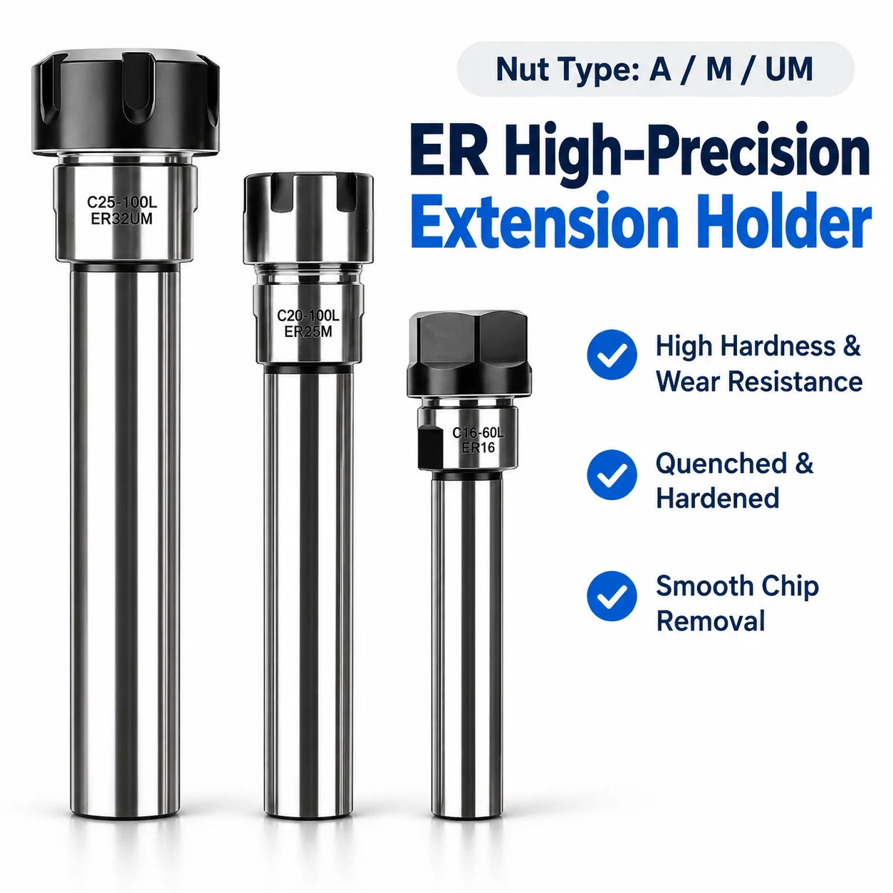 1pcs Deep Processing CNC Straight Shank Extension Rod 8mm C8 ER8 C8 ER11 8MM Arbor Collet Chuck For CNC Milling Cutter