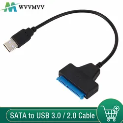 SATA to USB 3.0 / 2.0 Cable Up to 6 Gbps for 2.5 Inch External HDD SSD Hard Drive SATA 3 22 Pin Adapter USB 3.0 to Sata III Cord