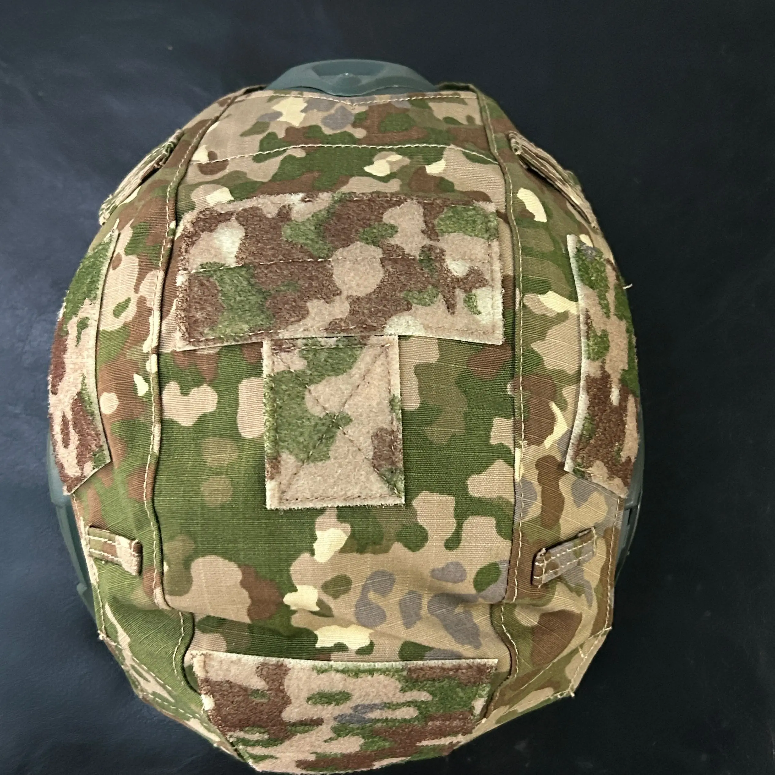 Nylon Cotton German Multi-Terrain Flecktarn Camouflage 3D Fabric Cover MULTITARN Camo Cap Cloth Cover for FAST Helmet view 2