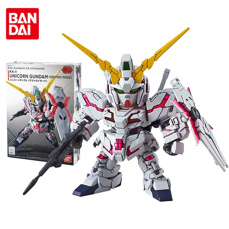 

Bandai Gundam Model Kit Animation Figure SD BB EX-Standard 005 RX-0 Unicorn Genuine Gunpla Action Toy Figure Toys for Children