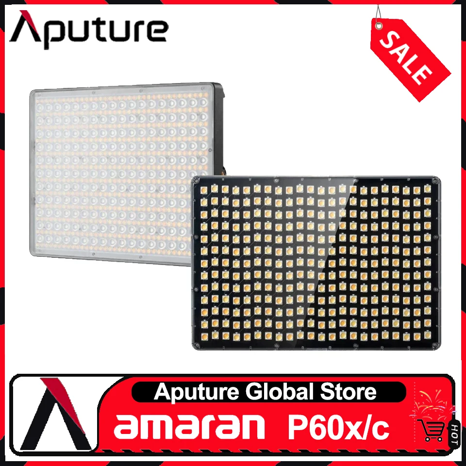 

Aputure Amaran P60c RGB Video Light Amaran P60x 60W Bi-color Photography Fill Lamp with Softbox Grid Carrying Case