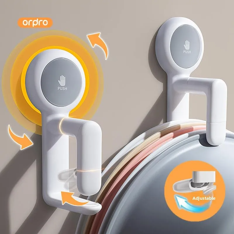 

Крючок для раковины в ванной, пластиковый, вращающийся, для хранения, современный, простой стиль, без сверления, на присосках