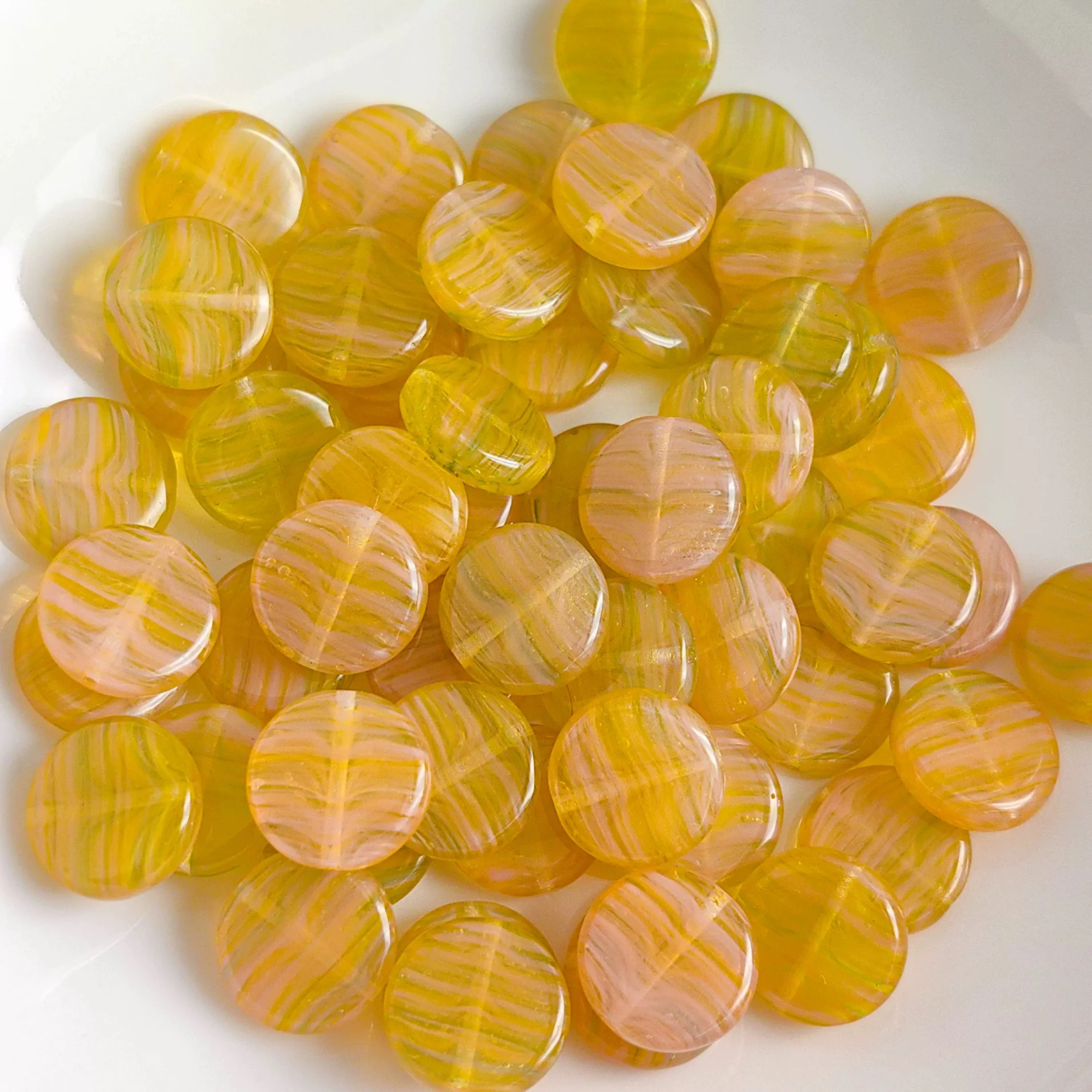 30pcs  10mm (Multiple Colors) Handmade Glass Beads Bracelet Necklace Earring Scatter Pieces DIY Semi-finished Production