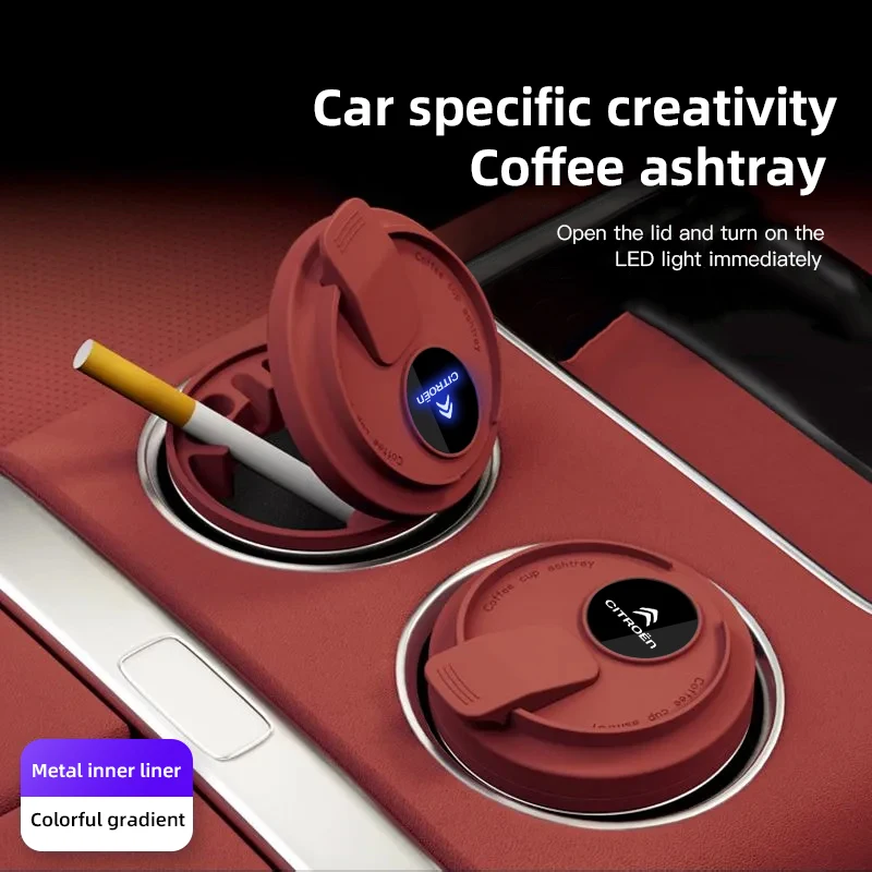 

Metal Flame-retardant Car Ashtray Ash Spatter Prevention For Citroen C8 DS3 C6 C3 Vts C4 Saxo C4L C5 C2 C1 Xsara C3-XR Picasso