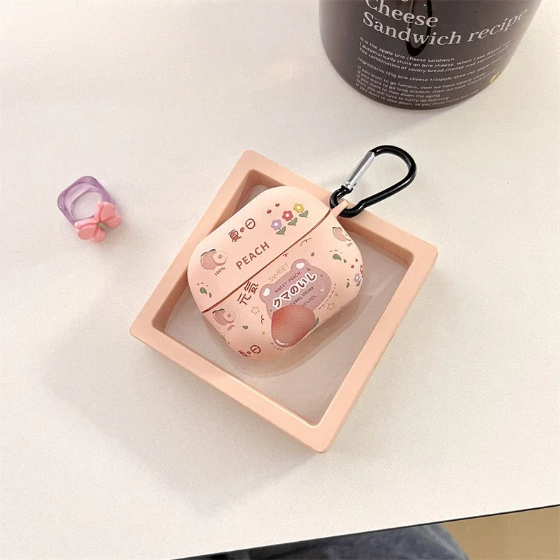 For Samsung Galaxy Buds3 Pro Case Earphone Peach Lemon Cute Samsung Galaxy Buds3 Soft Case Shockproof Shell Protective Cover
