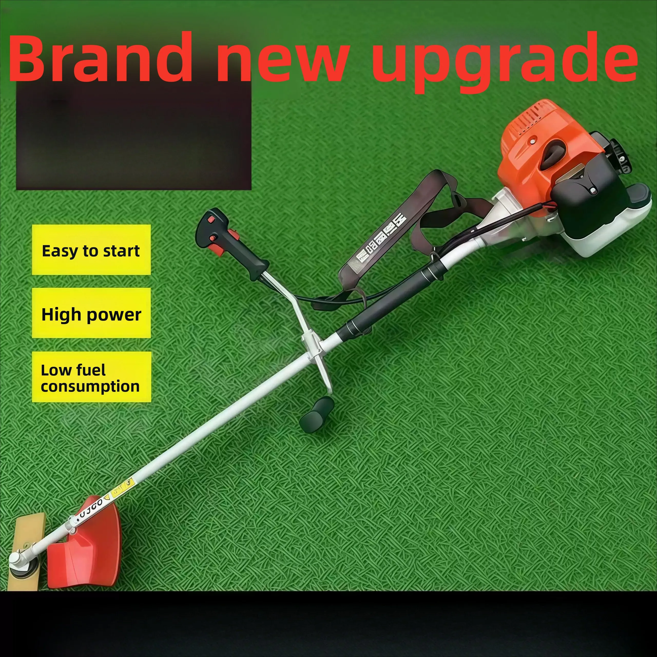 52cc 2‑Stroke Gas Backpack Brush Cutter 7500RPM Grass Trimmer Weed Eater For Garden Lawn Clearing
