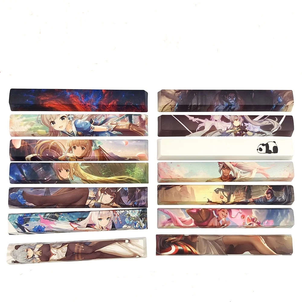 PBT Custom Keycap 5.5U 6U 6.25U 6.5U 7U Spacebar 1U 1.25U 1.5U 1.75U 2U 2.25U 2.75U Key Caps R1-R4 ความสูงเชอร์รี่ OEM XDA โปรไฟล์