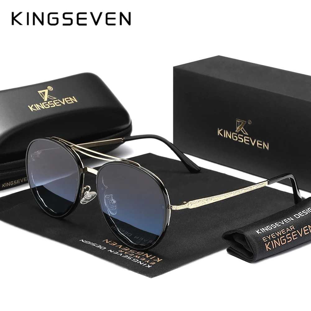 

KINGSEVEN 2025 Vintage Sunglasses for Women Pilot Fashionable Modern Decorative Glasses for Lady UV400