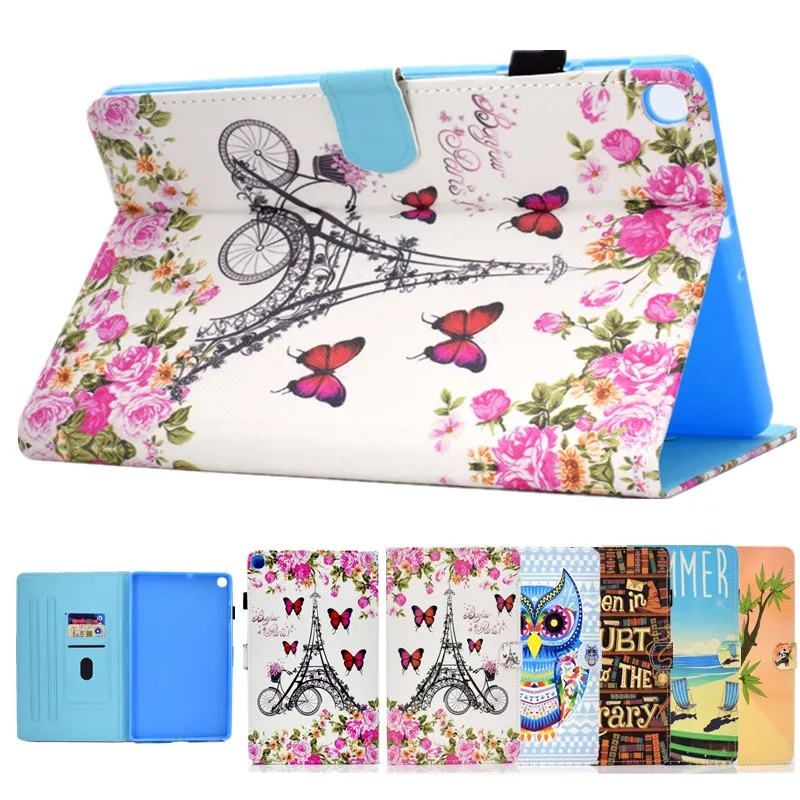 

Printed Case For Samsung Galaxy Tab A 8.0 inch 2019 S Pen PU Leather Protection Card Cover For Galaxy Tab SM-P200 SM-P205 Funda