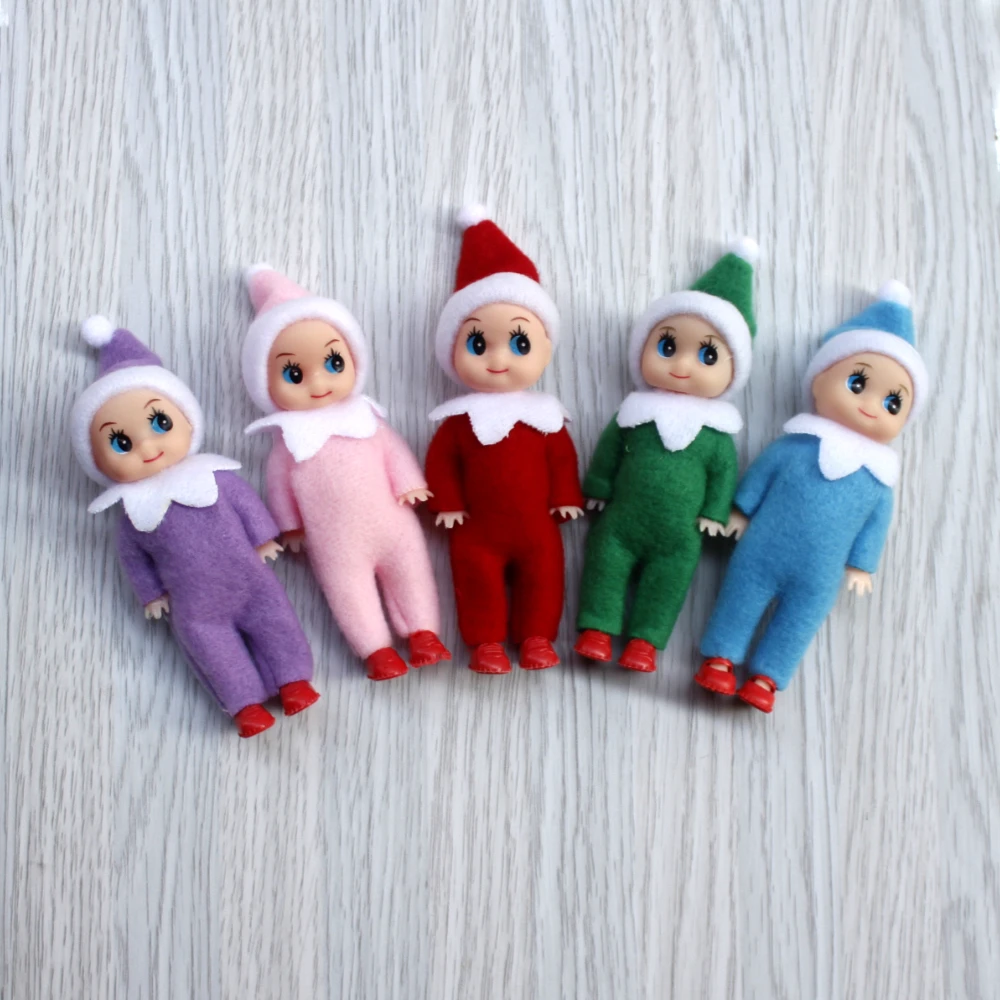 10cm Toddler Baby Elf Dolls with Movable Arms Legs Doll House Accessories Christmas Dolls Baby Elves Toy For Kids