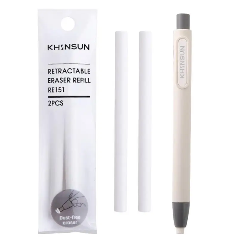 Gomme rétractable mignonne pour l'écriture au crayon, gomme à crayon facile à tenir et à utiliser pour les enfants, fournitures scolaires, cadeau scolaire