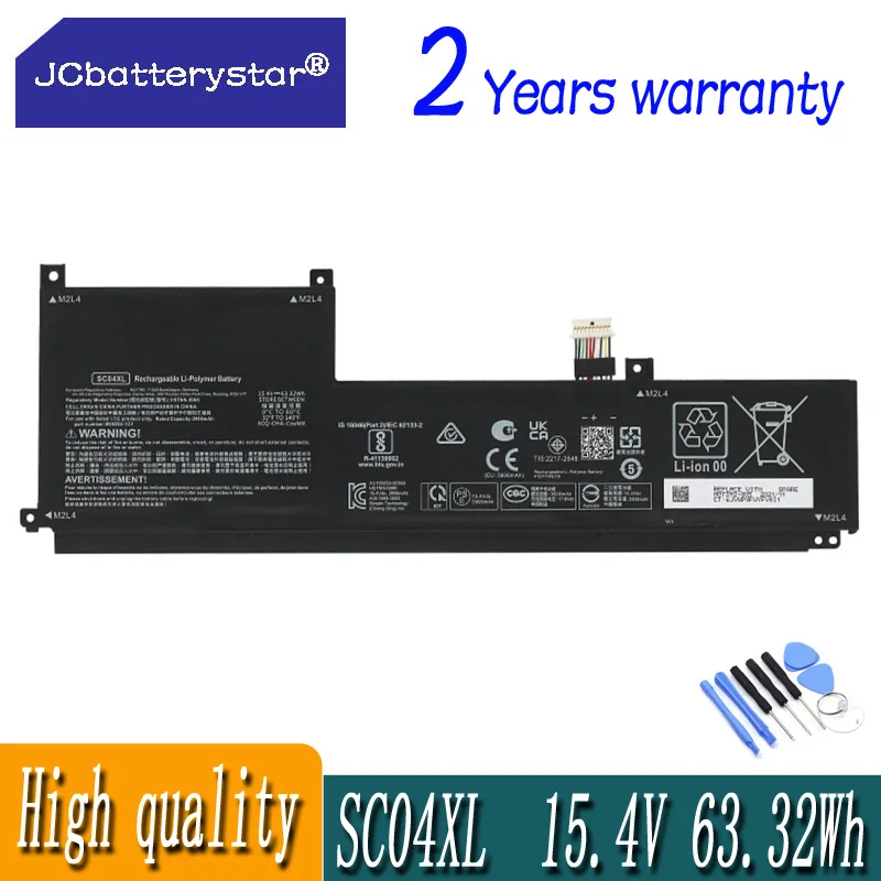 JC New Battery SC04XL For HP ENVY 14-EB M08254-1C1 M07392-005 HSTNN-IB9R 15.4V 63.32Wh Notebook