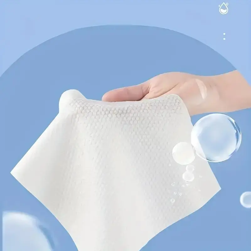 100pcs Pure Cotton Disposable Face Towels, Extra Thick And Soft Towel Paper, Pull-Out Design, Suitable for Beauty Salon And Home