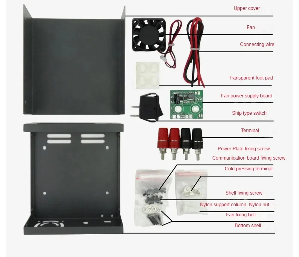 KIT fai da te custodia fai da te Shell per DPS5015-USB DPS5020-USB DPS3012 DPH3205 convertitore di corrente a tensione costante Power Bank Box Shell