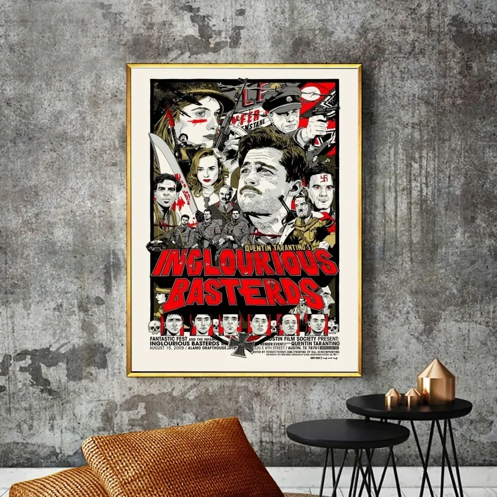 Inglourious Basterds Poster No Framed Poster Kraft Club Bar Paper Vintage Poster Wall Art Painting Bedroom Study Stickers