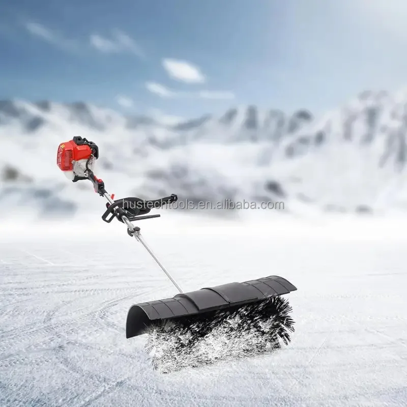 STLF 4-Stroke Engine Telescopic Artificial Turf Cleaning Brush with Metal & Plastic Construction Snow Removal Weeper