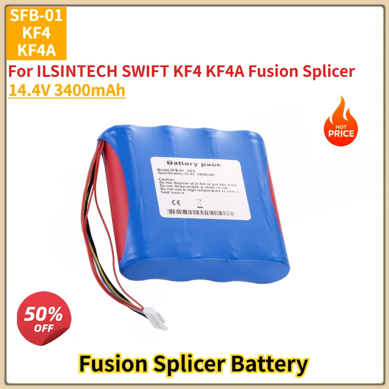 

New 14.4V 3400mAh SFB-01 KF4 KF4A Battery for ILSINTECH SWIFT KF4 KF4A Fusion Splicer Brand New High Quality Replacement Battery