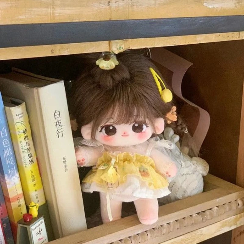 20cm Cute Cotton Plushies Toys Baby Clothes Idol Star Dolls Stuffed Customization Figure Toys Changeable Clothes Doll Collection