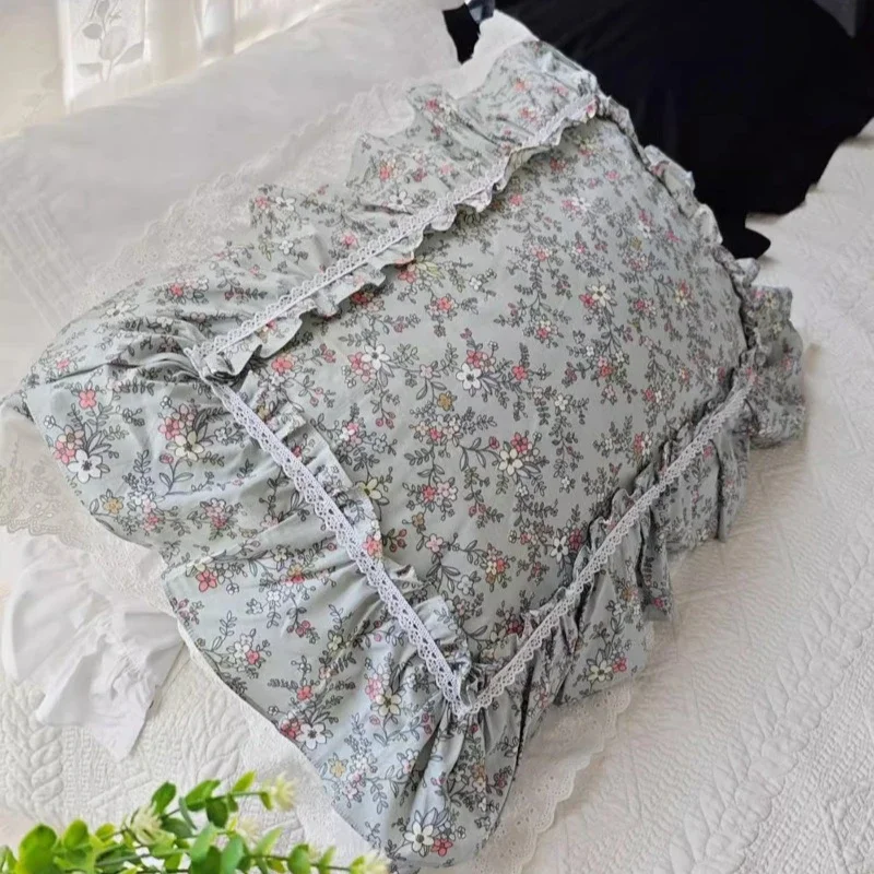 48x74cm Pillowcases Home Decor Lace Ruffle Letter Pillow Case Body Pillowcase Cute Princess Pillow Cover 100% Cotton Pillow