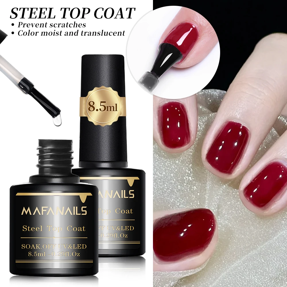 Base e top coat in gel per unghie trasparente opaco da 8,5 ml, gel opaco senza salviette, 1 * gel opaco semi-permanente in bottiglia Soak Off per nail art
