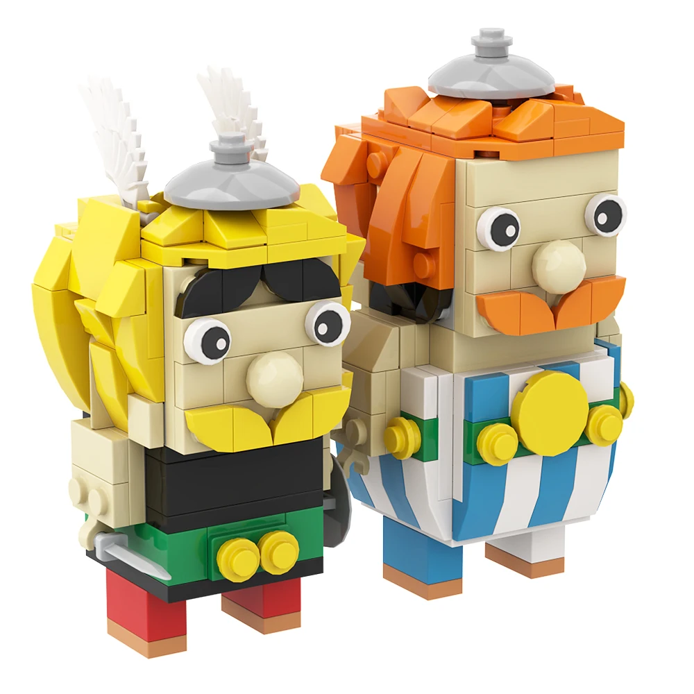 

Gobricks MOC Asterix and Obelix Brickheadz Brick Comic Character Doll Adventure Game Building Blocks Set Education Toys For Gift