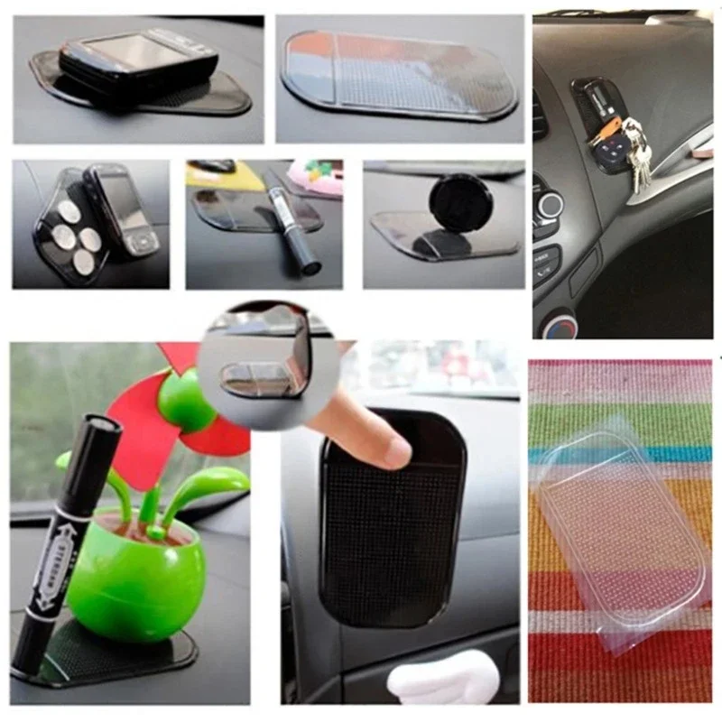 Anti-Slip Car Dashboard Silicone Pad Phone Storage Holder Car Interior Storage Non-Slip Sticky Pad Car Interior Accessories