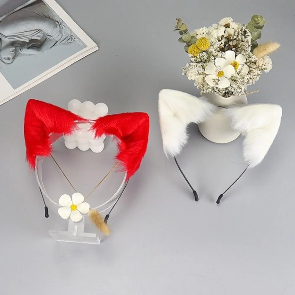 Cute Animal Cat Ears Headband Furry Artificial Lolita Ears Headwear Realistic Reusable Cosplay Headband Children