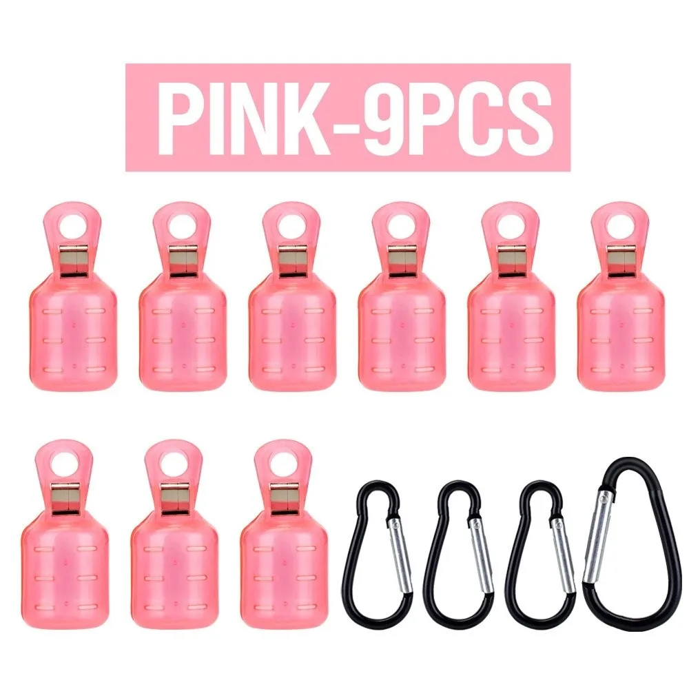 9Pcs Anti-Scratch Squid Jig Hook Cover With Carabiner Puncture Resistant Fishing Lure Hook Protector Plastic Lure Storage Case