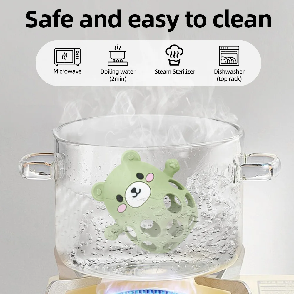 TYRY.HU sonnerie cloche bébé anneau de dentition gants mignon ours forme anneau de dentition jouet Silicone soin molaire Anti-alimentation main ​ Jouet éducatif pour bébé