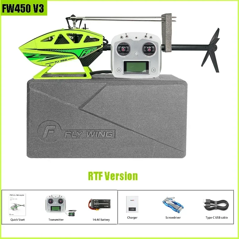 Fw450 V3 Six Channel Model Remote-controlled Helicopter H1 Flight Control Gps Self Stabilization Stunt Adult Toy Gift