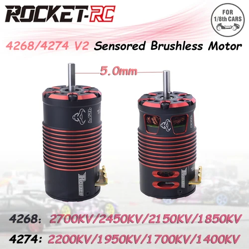​ 로켓 RC 4268 4274 센서드 브러시리스 모터 고토크 1/8 트랙사스 Wltoys HSP RC 온로드 오프로드 몬스터 트럭 레이싱 카