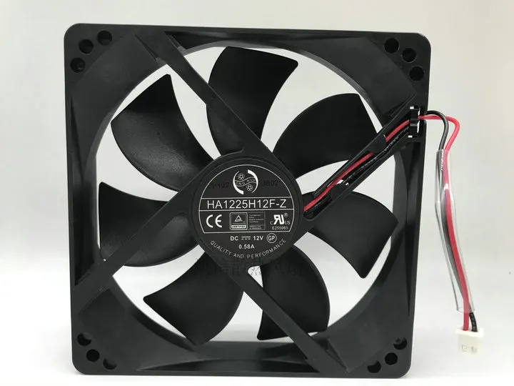 

HA1225H12F-Z DC 12V 0.58A 120x120x25mm 2-Wire Server Cooling Fan